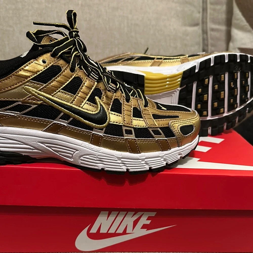 Nike P-6000 Metallic Gold/Black Sneakers - Picture 5 of 6